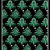 Xmas Tree Forest Enchanted Woodland Holiday Scene(Green)