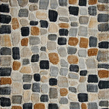 Boho Serenity Area With Cobblestone Shapes and Muted Earth Tones(Beige)