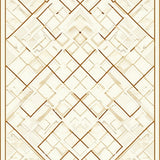 Ivory Beige Diamond Trellis Area with Geometric Weave(Beige)
