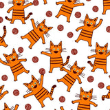 Charming Tabby Parade Whimsical Decorative Artwork(Orange)