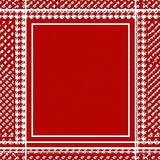 Classic Interlocking Houndstooth with Spruce Sprig Embellishments(Red)