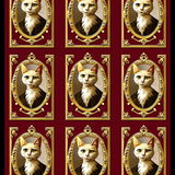 Vintage Cat Cameo Enhanced with Glowing Perimeter LED Strips(Red)