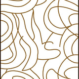 Interlocking Wave Motifs Featuring Muted Sepia And Taupe Highlights (Brown)