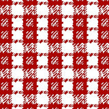 Cottage Gingham Traditional Farmhouse Checkered Motif(Red)