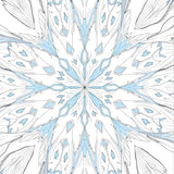 Celestial Ice Crystal Medallion with Radiant Snowburst Design(White)