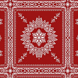 Nordic Interlocking Snowflake Medallion Festive(Red)