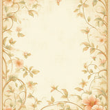 Artisan Floral Scroll Area with Timeless Botanical Embellishments(Beige)