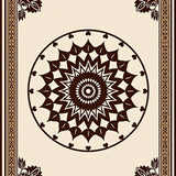 Retro Sunburst Medallion Tapestry(Beige)