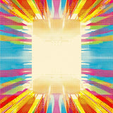 Geometric Burst Vibrant Multi Colors and Beige Hues(Yellow)