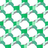 Artistic Interlocking Squares Minimalist Accent Flat(White)