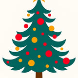 Christmas Tree Doormat with Topper and Ornament Details(Green)