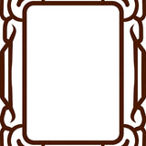 Modern Interlocking Border with Abstract Motif and Accents (Brown)