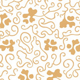Paw Trail Mosaic with Subtle Paws and Flowing Motifs (Beige)