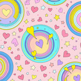 Charming and Celestial with Hearts Stars (Pink)