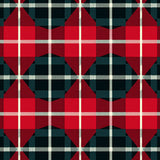 Festive Tartan Stripes With Classic Interlocking Check Motifs(Red)