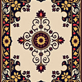 Autumn Providence Collection Floral Medallion(Beige)