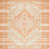 Neutral Runner Vintage Boho Low Pile(Orange)