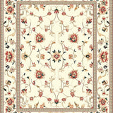 Cream & Beige Abstract Floral(Ivory)