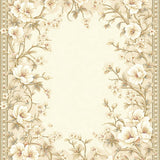 Sophisticated Round with Timeless Ivory and Beige Floral Accents(Beige)