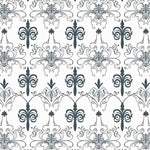 Distressed Fleur de with Classic Floral Lace (Black) - ODIKA