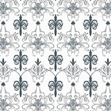 Distressed Fleur de with Classic Floral Lace (Black) - ODIKA