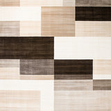 Beige Brown Geometric Non Slip Area Contemporary(Beige)