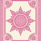 Ancient Aztec Symmetrical Tapestry(Pink)