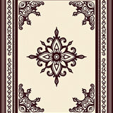 Vintage Medallion Motif Accent with Easy Care Fabric (Ivory)