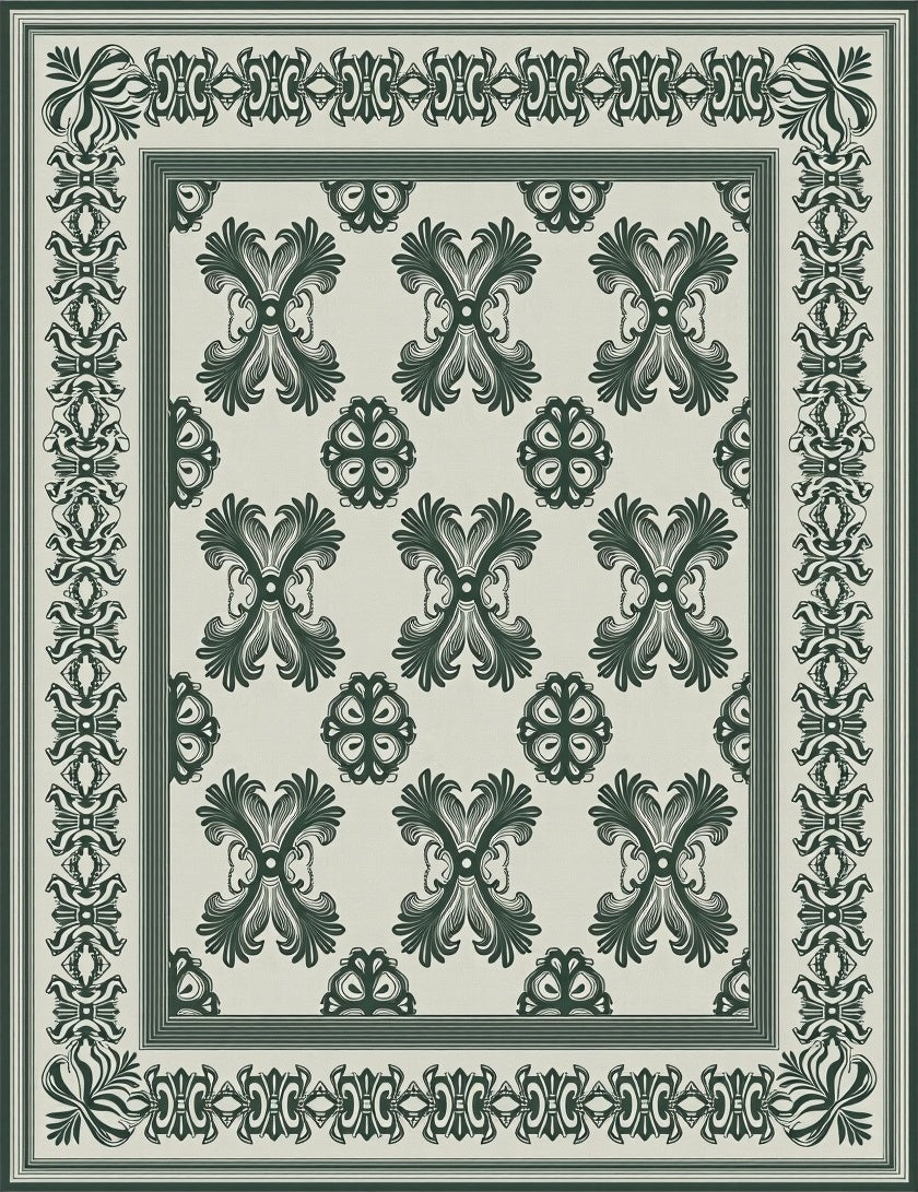 Venetian Brocade Majesty Worn Enchantment Dignified Adornment (Ivory) - ODIKA