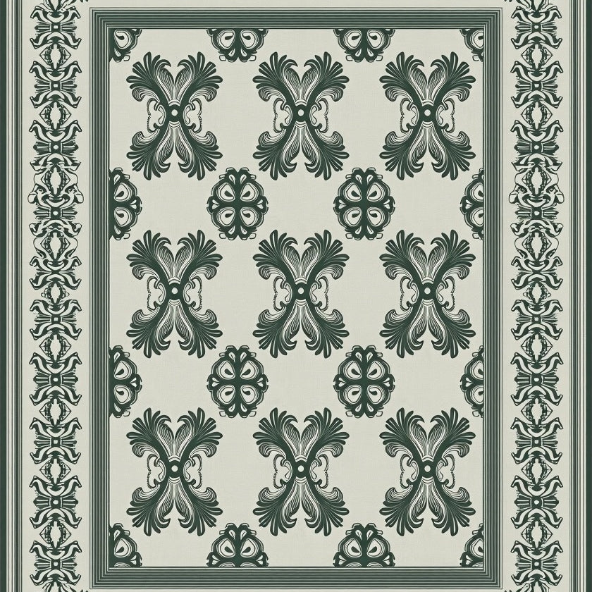 Venetian Brocade Majesty Worn Enchantment Dignified Adornment (Ivory) - ODIKA