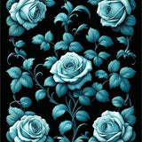Lush Floral Motif with Depth(Blue)