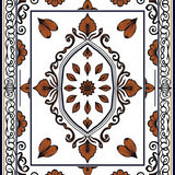 Vintage Inspired Paisley Embellished Archway Entryway Protection(White)