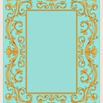 Scrollwork with Ornate Botanical Motifs (Gold) - ODIKA