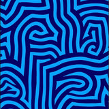 Modern Interlocking Maze with Bold Abstract Lines and Artistic Gradients (Blue) - ODIKA