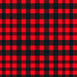 Rustic Cabin Woodland Checked Winter Hearth Accent(Red)