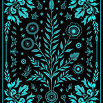 Enchanted Botanical Garden With Mystical Floral (Black) - ODIKA