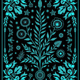 Enchanted Botanical Garden With Mystical Floral (Black) - ODIKA