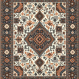 Intricate Boho With Deep And Copper Geometric Design(Beige)