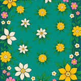 Enchanted Garden Blossom Decorative Covering (Teal)