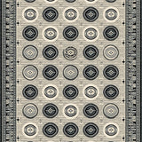 Contemporary Circle Non Shedding Southwestern(Gray)