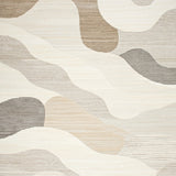 Artistic Area Showcasing Bold Abstract Design in Creamy Tones(Beige)
