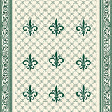 Chic Interlocking Chevron with Classic Fleur de Accents(Beige)