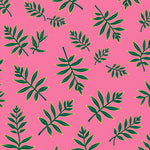 Botanical Motif With Leafy Interlocking Vines And Golden Highlights (Pink) - ODIKA