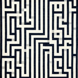Loilo Inspired Maze Lines with Interlocking Curves and Modern Minimalist Motif(Black)