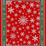 Festive Snowflake Holiday Celebration Pathway Textile Accent(Red)