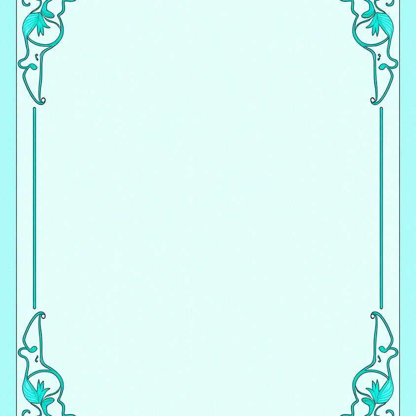 Enchanted Garden Vine Botanical Swirl Ethereal Dreamy (Blue) - ODIKA