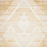 Boho Chic Area with Distressed Abstract Geometric(Beige)
