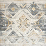 Boho of for Floor Non Slip Rubber Backing(Beige)