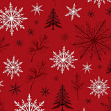 Frosty Wonderland Decorative Tapestry(Red)