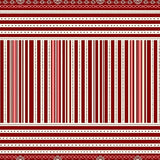 Striped Ribbon Bands with Polka Dot Embellishments and Festooned Bows(Red)